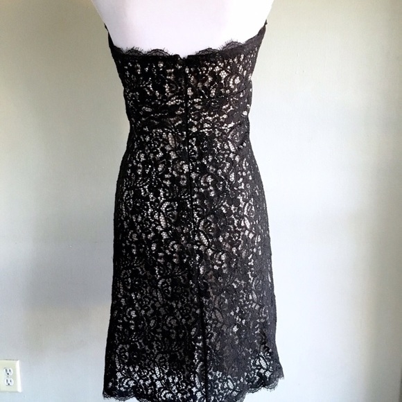 White House Black Market Lace Strapless Dress Sz8 - Picture 3 of 3